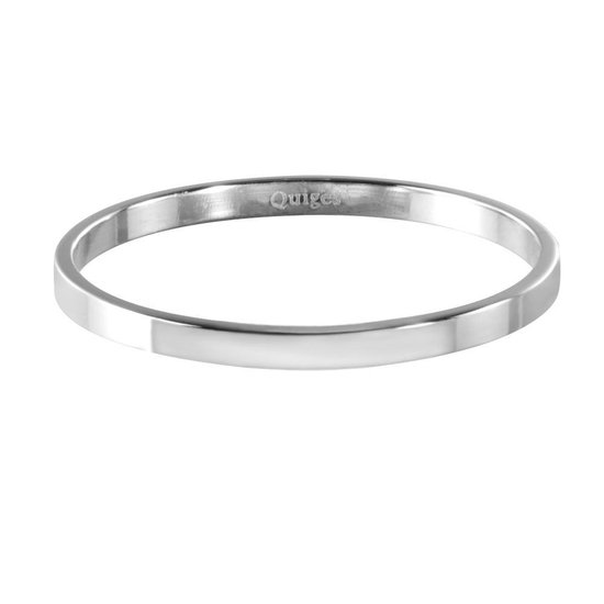 Quiges Stapelring Ring – Vulring Glans – Dames – RVS zilverkleurig – Maat 22 – Hoogte 2mm