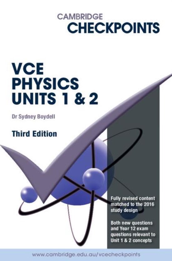 Cambridge Checkpoints Vce Physics Units 1&2 9781316502679 Sydney Boydell Boeken