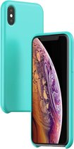 Siliconen Hardcase - Iphone XS Hoesje - Blauw - Baseus