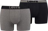 Levi Onderbroek - Maat S  - Mannen - zwart/grijs Optical Illusion Boxer Brief (2-pack)