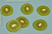 Kiwi schijven, 6 stuks - � 40 mm - Fruitdummy