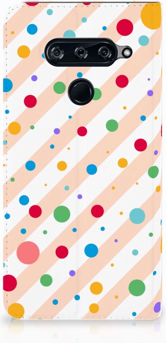 LG V40 Thinq Hoesje met Magneet Dots