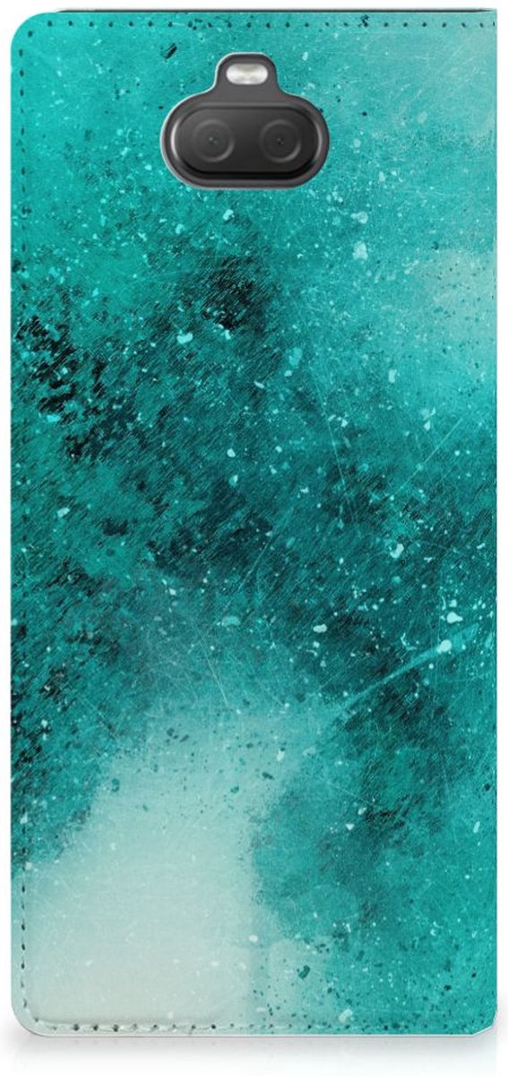 Bookcase Sony Xperia 10 Plus Painting Blue