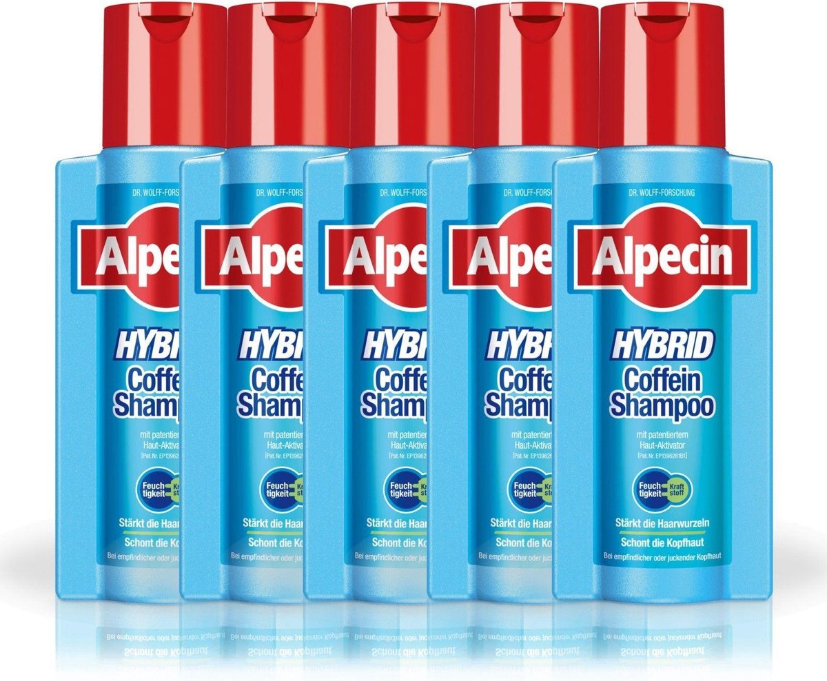 Alpecin Shampoo 6x250 ml Hybrid Caffeine - Voordeelverpakking