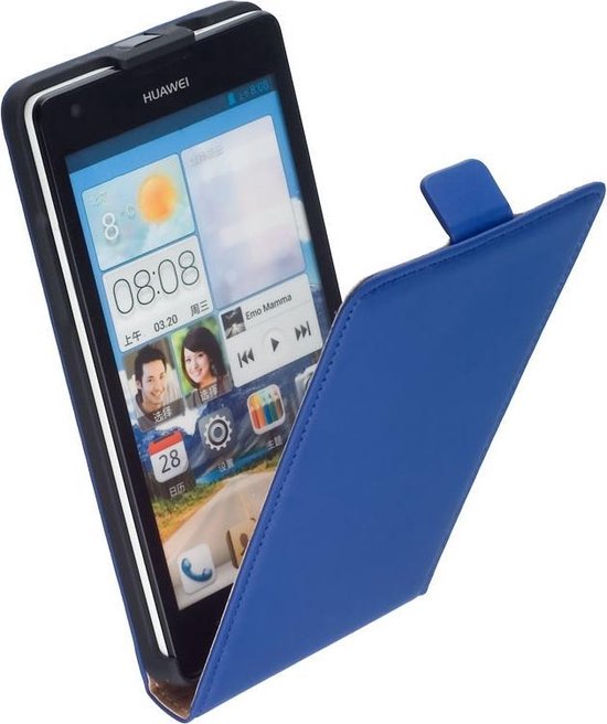 Pygmalion wanhoop zege LELYCASE Lederen Flip Case Cover Hoesje Huawei Ascend G700 Blauw | bol.com