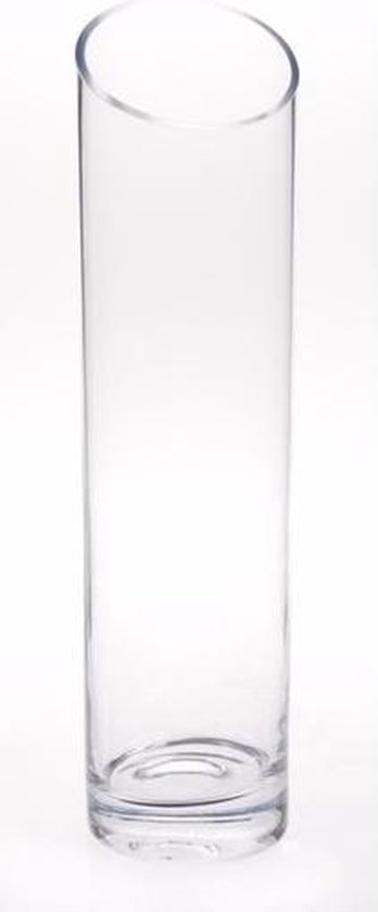 lettergreep Paleis waterstof Cilinder vaas glas schuin 60 cm | bol.com