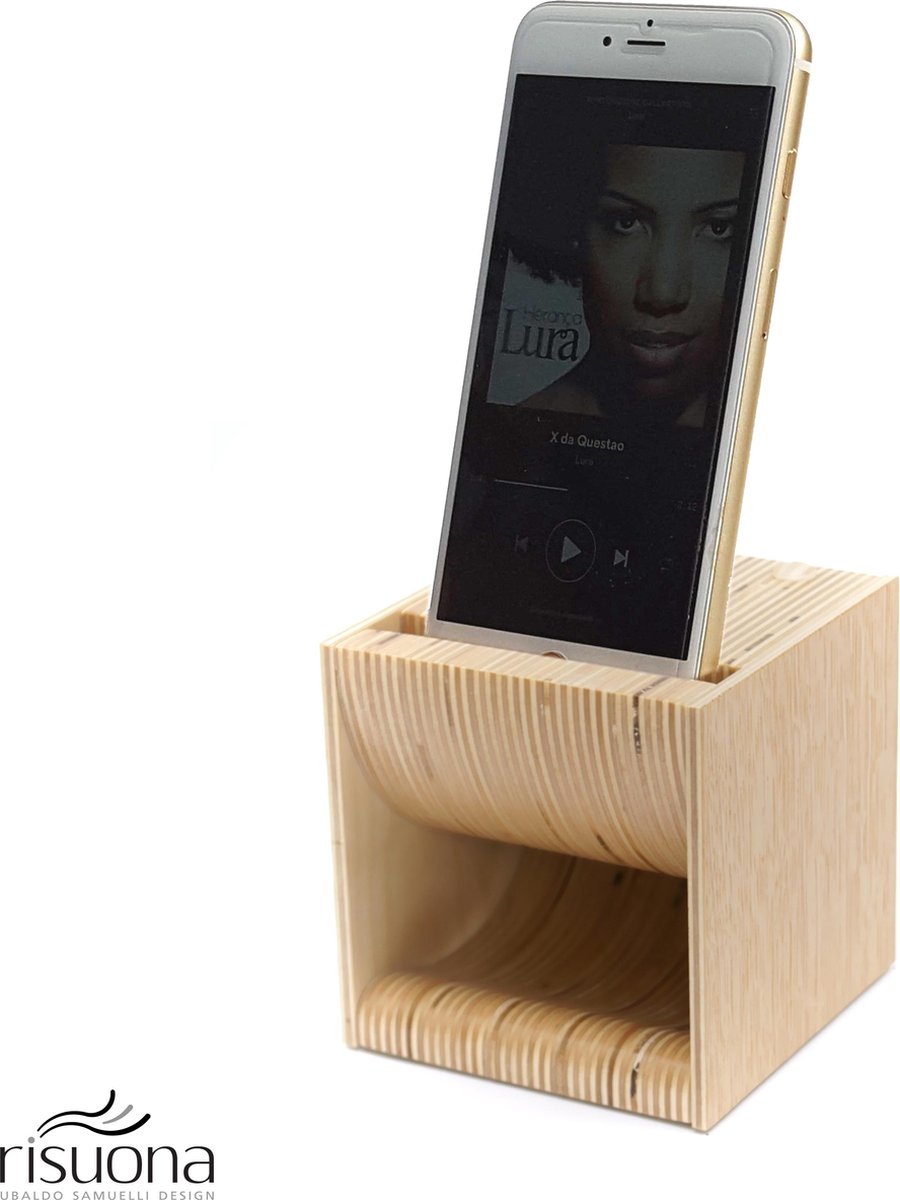 Risuona Nano Eiken, houten speaker voor smartphones | bol