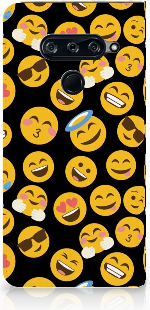 LG V40 Thinq Hoesje met Magneet Emoji