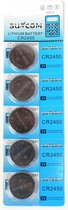 Suncom CR2450 Knoopcel Batterijen  - (5 stuks) CR2450 lithium 3 volt knoopcel batterij