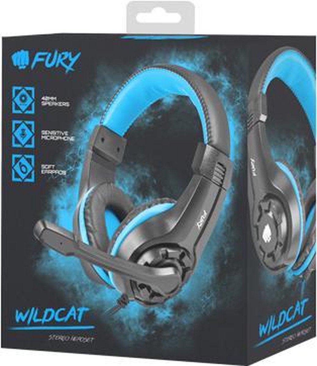 Fury Wildcat - PC Gaming Headset - Stereo - Bedraad met 2x jack aansluiting  | bol.com