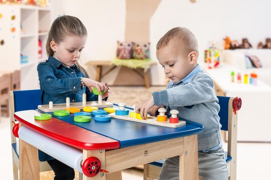Circle sorter rubber wood board 9 x 30 x 4,5cm van Tender Leaf Toys — afbeelding 3