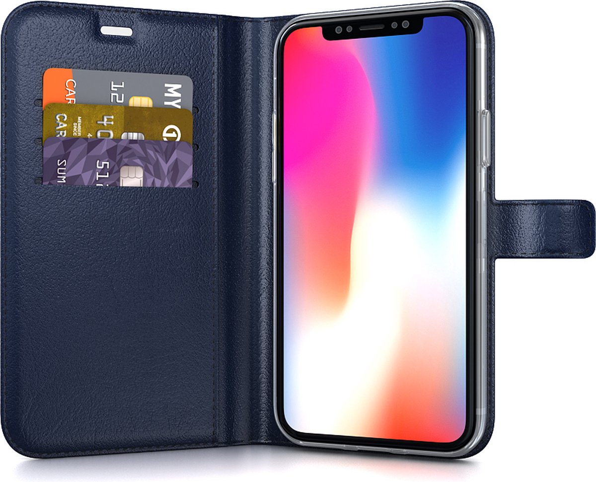 BeHello iPhone XS Max Gel Wallet Case Blauw