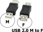 1 stuk - USB 2.0 A Female - Male Adapter