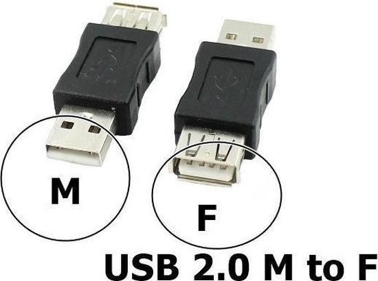 1 pièce - USB 2.0 A Femelle - Adaptateur Mâle