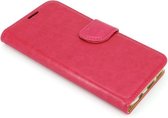 Xssive Hoesje voor Motorola G4 Plus - Book Case - Pink - geschikt voor 3 pasjes
