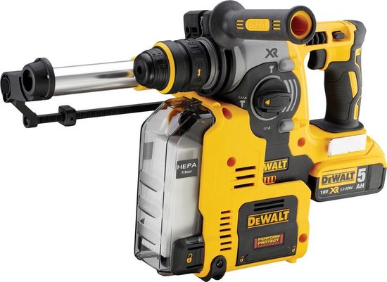 DeWalt 18V XR Brushless SDS + Combihamer met snelwisselboorhouder - 2x 5,0...