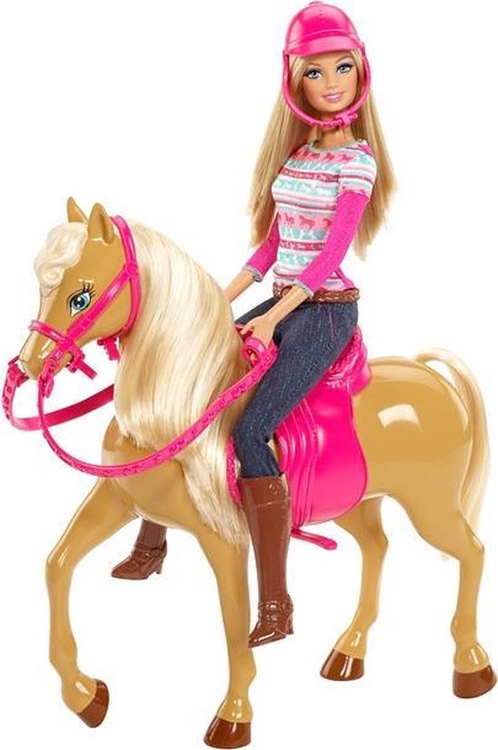 tarwe bagageruimte Elastisch Barbie met Paard Tawny - Barbie pop | bol.com