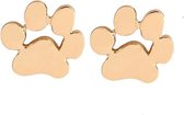 Oorbellen met hondenpoot goudkleurig