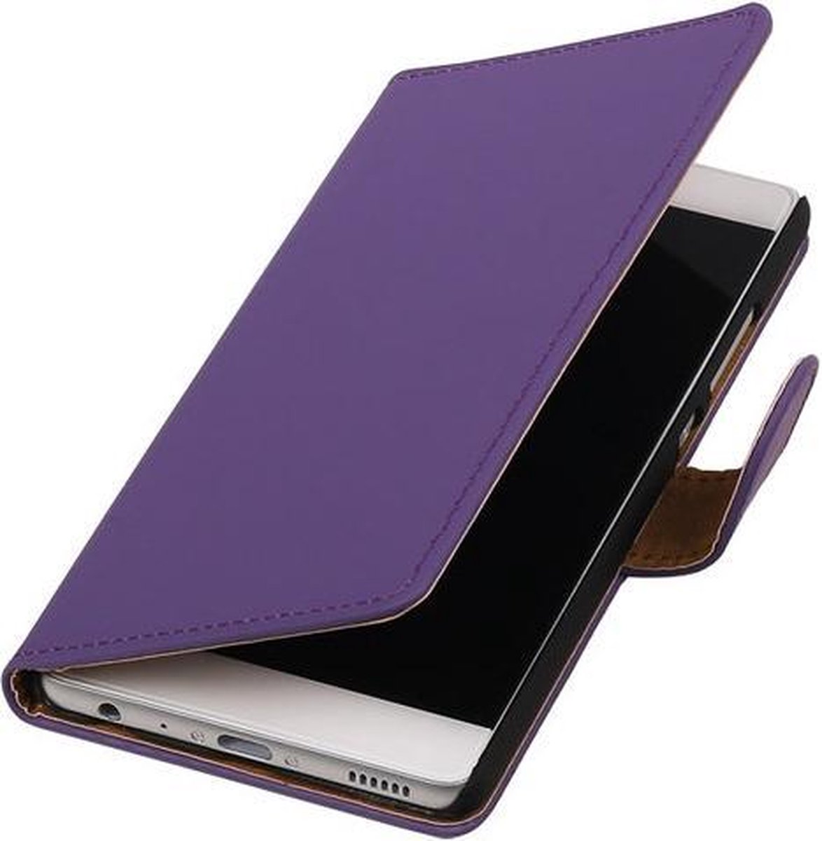 BestCases.nl Huawei Ascend G700 Effen booktype hoesje Paars