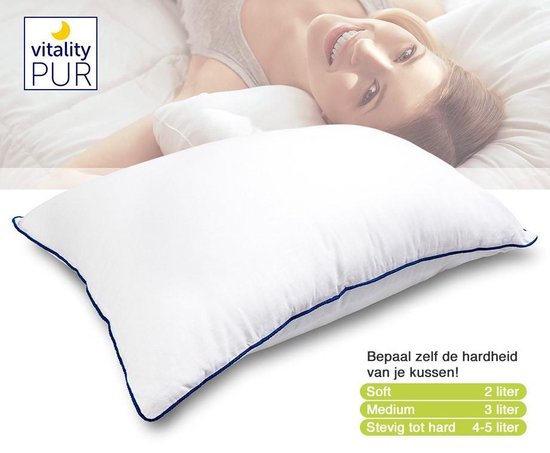 Vitality Pur - Waterkussen - Aqua Pillow - 50 x 70 cm - Uniek hoofdkussen  met extra... | bol.com