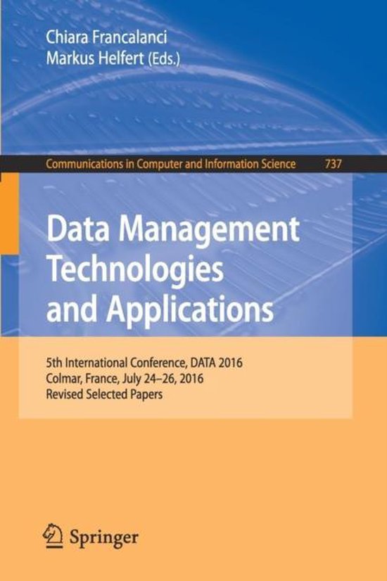 Communications in Computer and Information Science737- Data  ... - cover