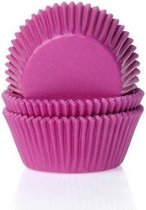 House of Marie Cupcake Vormpjes - Baking Cups - Fuchsia roze - pk/50