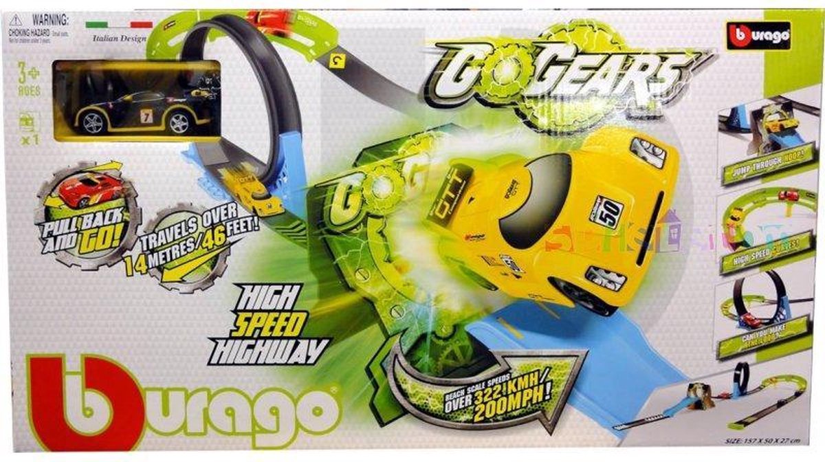 Niet verwacht lancering Maaltijd Bburago Go Gears high speed highway - racebaan | bol.com