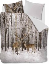 Beddinghouse Frosted Deer - Dekbedovertrek - Eenpersoons - 140x200/220 cm + 1 kussensloop 60x70 cm - Natural