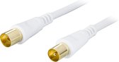 Deltaco AN-102 câble coaxial 2 m IEC 169-2 ha IEC 169-2 ho Blanc