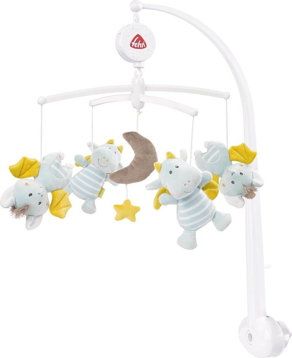 Fehn Muziekmobiel Little Castle 40 Cm Wit/lichtblauw Fehn Muziekmobiel Little Castle 40 Cm Wit/lichtblauw