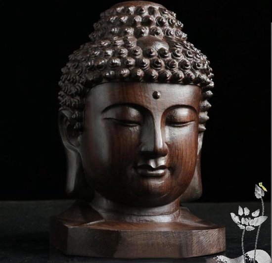 Mooi Boeddha - Beeldje Hoofd - 6cm - Decoratie Gautama - Home Deco |