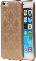 TPU Paleis 3D Back Cover for iPhone 6 Plus Goud