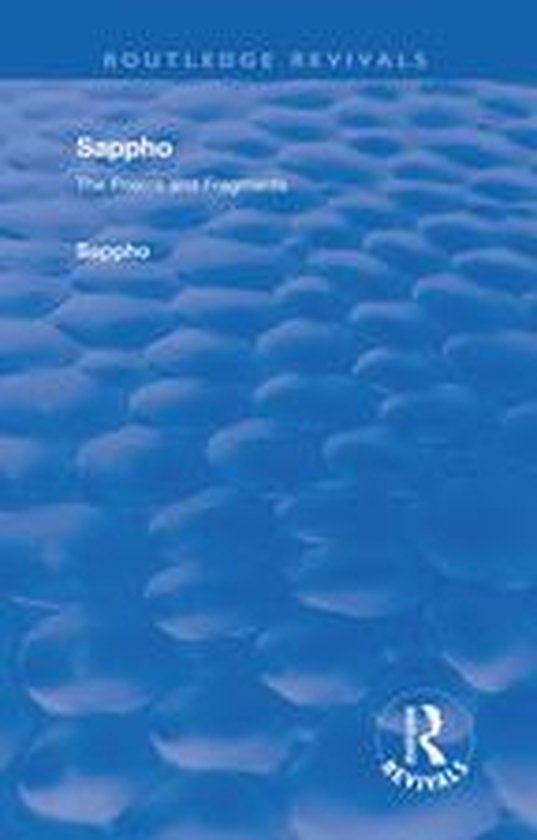 Routledge Revivals - Revival: Sappho - Poems and Fragments ( ... - cover