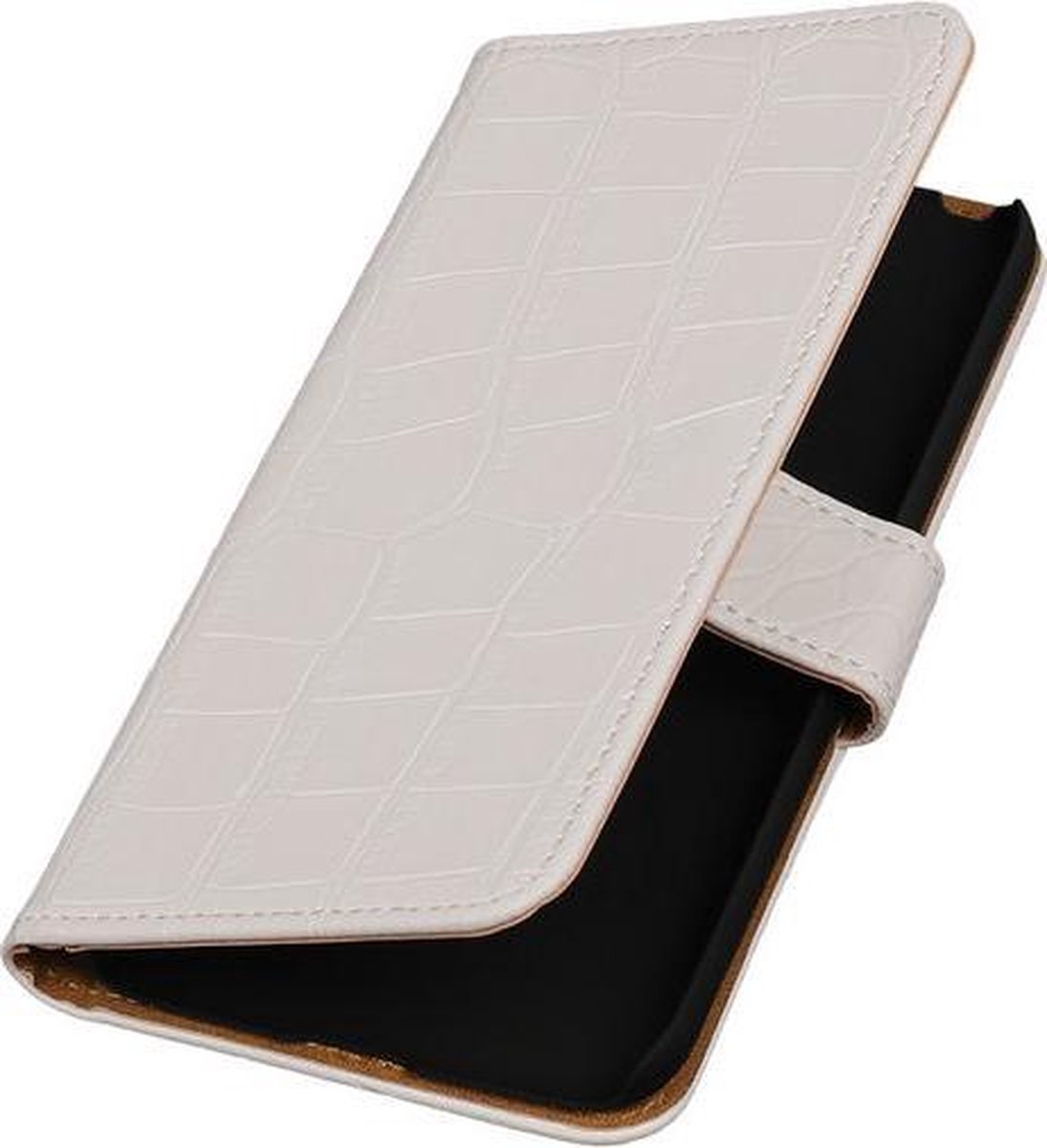 Wit Krokodil booktype cover hoesje voor LG G5