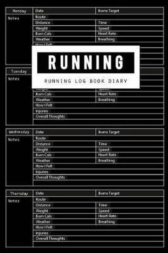 Running Log Book, Bg Publishing 9781724250735 Boeken
