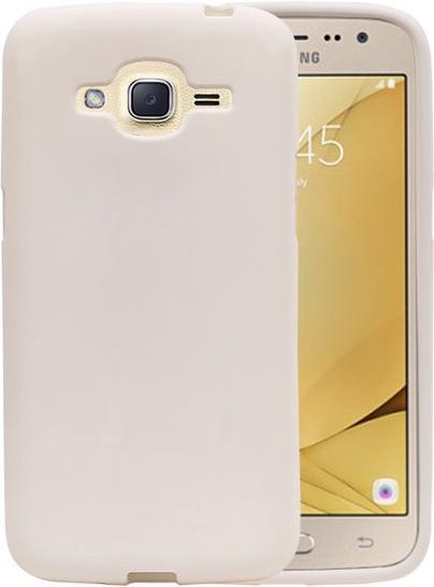 Wit Zand TPU back case cover hoesje voor Samsung Galaxy J2 2016
