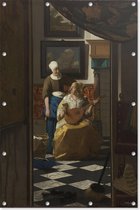 De liefdesbrief | Johannes Vermeer | ca. 1669 - ca. 1670 | Kunst | Tuindoek | Tuindecoratie | 80CM x 120CM | Tuinposter | Spandoek | Oude meesters