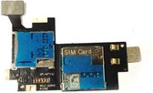 Simkaart en Geheugenkaart  geschikt voor Samsung Galaxy Note 2 connector reparatie onderdeel