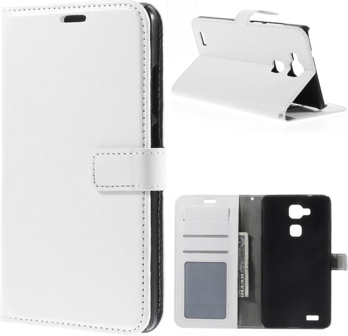 Cyclone wallet hoesje Huawei Ascend Mate 7 wit