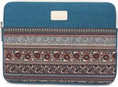 CanvasArtisan – Laptop Sleeve tot 13-13.3 inch – Bohemian Style –  Multi colour/Denim blauw
