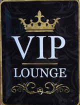 VIP Lounge - Metalen wandbord in reliëf - 20 x 15 cm