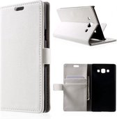Litchi wallet hoesje Samsung Galaxy Core 2 wit