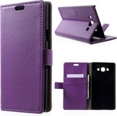 Litchi wallet hoesje Samsung Galaxy 4G G386F paars