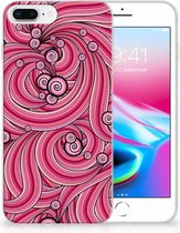 Apple iPhone 7 Plus | 8 Plus TPU-silicone Hoesje Swirl Pink