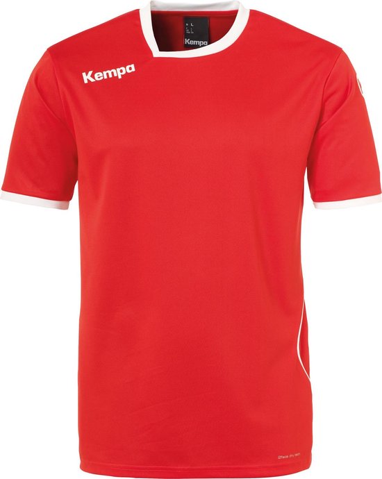 Kempa Curve Sportshirt - Maat XXXL  - Mannen - rood/wit
