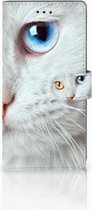 Geschikt voor Samsung Galaxy Note 8 Bookcase hoesje Witte Kat