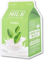 A'pieu - Green tea  Milk One Pack Mask