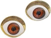 Fako Bijoux® - Oorbellen - Devil Eyes - Bruin