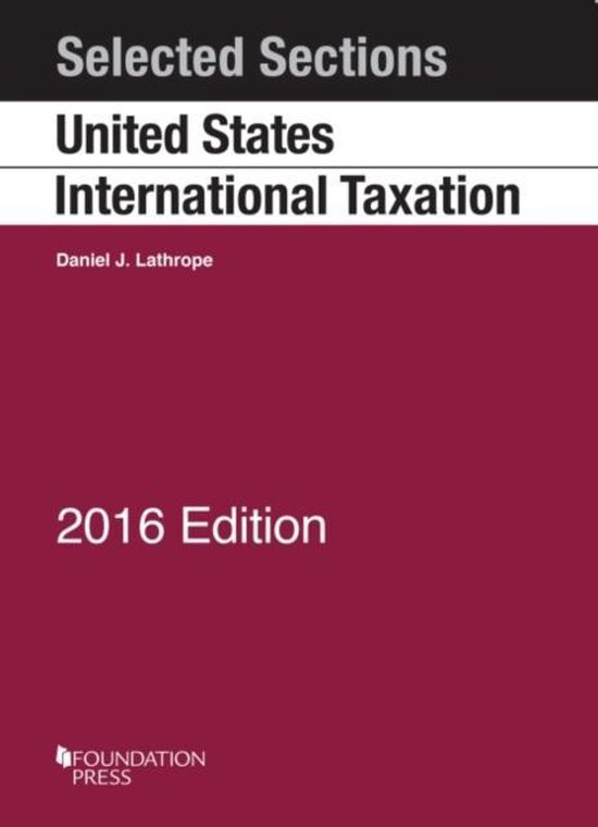 Selected Sections on United States International Taxation - cover