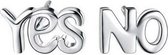Geshe-Oorbellen knopjes zilveren oorbellen yes en no S925
